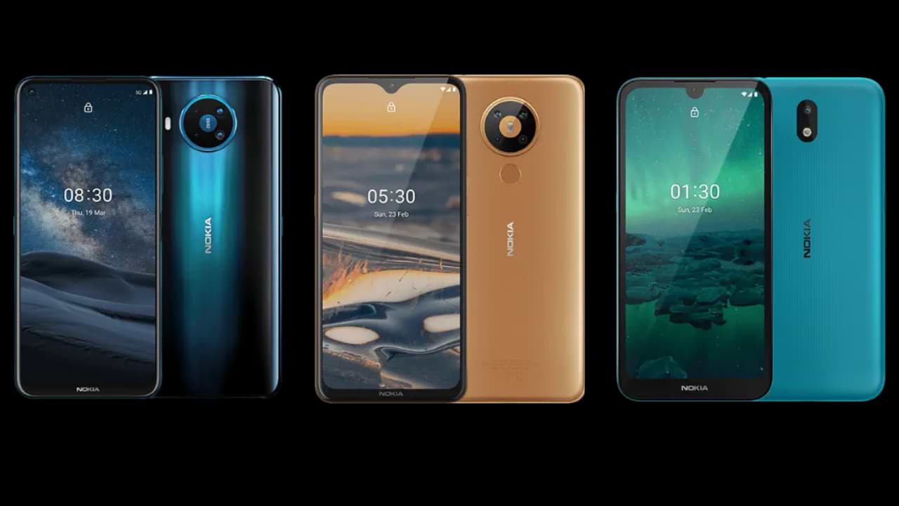 Nokia 8.3 5G presentado con otros tres teléfonos inteligentes económicos