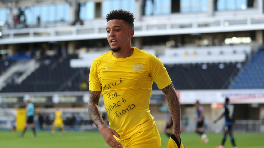 Sancho reveals 'justice for George Floyd' t-shirt after scoring against Paderborn