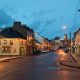 The main street of Ennistimon, Co Clare at night empty of traffic and people.