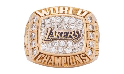 Kobe pamela Bryant Los Angeles Lakers Championship Ring 206 000 USD Auction joe jellybean
