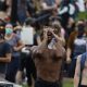 A young man yells during a protest outside the state capitol in Denver on Saturday over the death of George Floyd, a Black man who died while in police custody in Minneapolis.