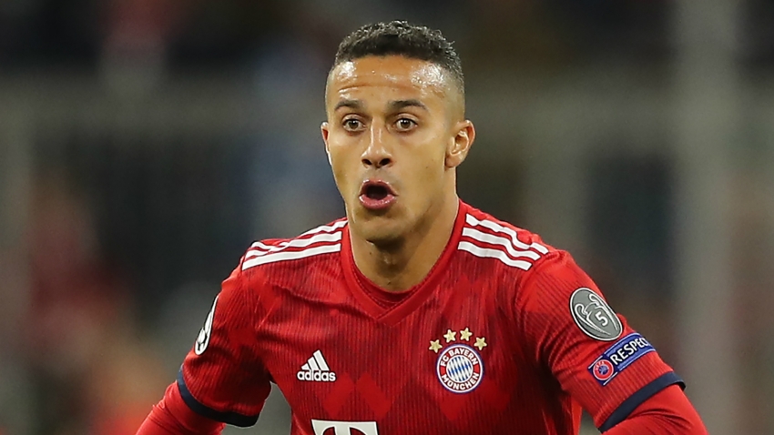Thiago back in Bayern training after three-game absence