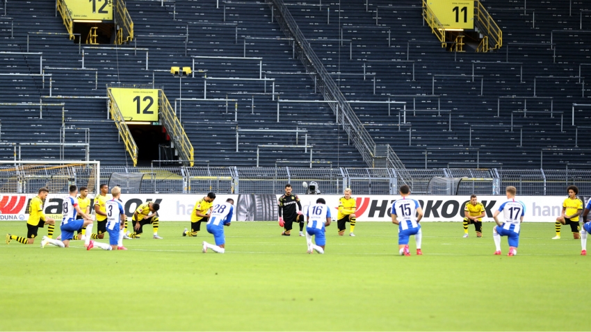 Borussia Dortmund 1-0 Hertha Berlin: Can goal decisive after teams unite to support Black Lives Matter