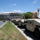Vehicles for the District of Columbia National Guard are seen outside the D.C. Armory, Monday, June 1, 2020, in Washington. Protests have erupted across the United States to protest the death of Floyd, a black man who was killed in police custody in Minneapolis on May 25.