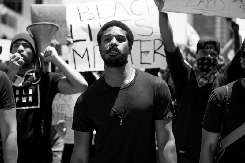 Michael B. Jordan Black Lives Matter Speech Los Angeles demonstration protests anti-racism structural change blm #blacklivesmatter social justice advocate activism