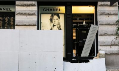 The windows of a Chanel store are broken Monday, June 1, 2020, following protests in the SoHo neighborhood of New York. Protests were held throughout the country over the death of George Floyd, a black man who died after being restrained by Minneapolis police officers on May 25.