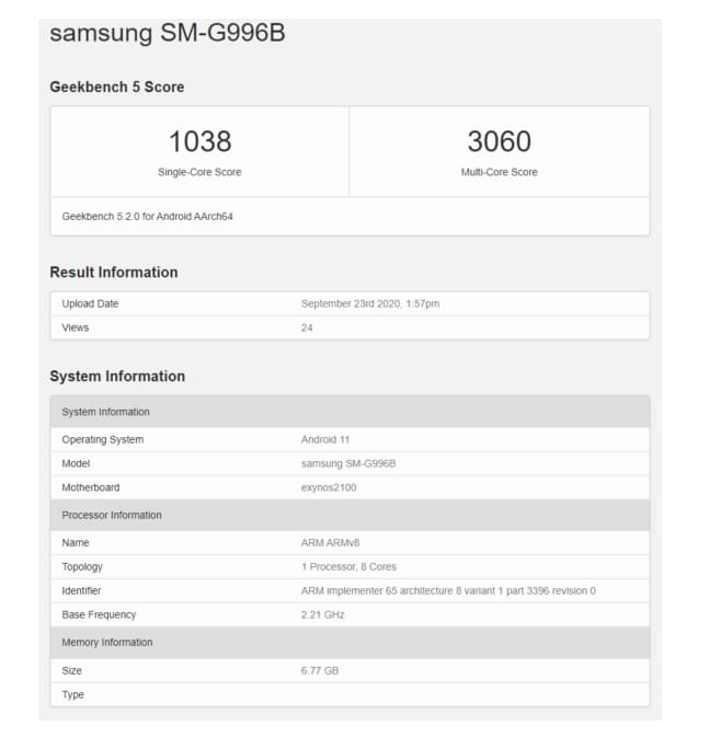 Nuevo Samsung Galaxy S21 llegará con procesador Exynos 2100