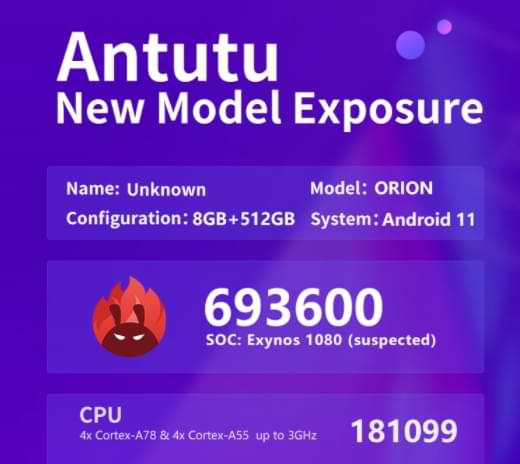 El teléfono inteligente Orion que usa Exynos 1080 supera con éxito a Snapdragon 865+
