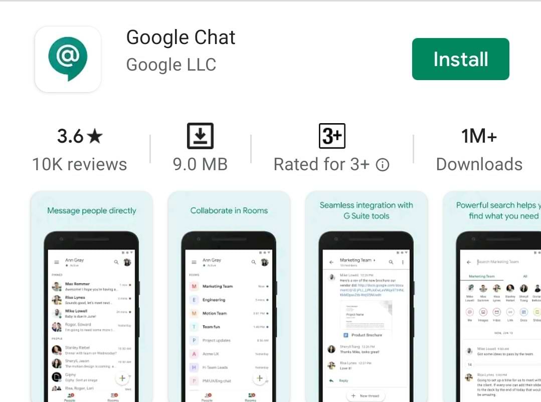 La aplicación de chat de Google será gratuita a partir de 2021
