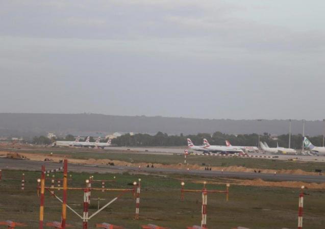 British Airways planes parked at Palma airport