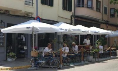 Restaurant terrace in Palma.
