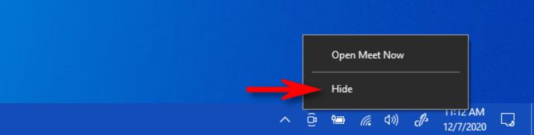 Cómo ocultar o deshabilitar Reunirse ahora en Windows 10