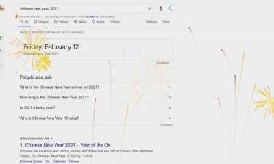 Google mostrará fuegos artificiales en todas las búsquedas sobre el año nuevo chino 2021