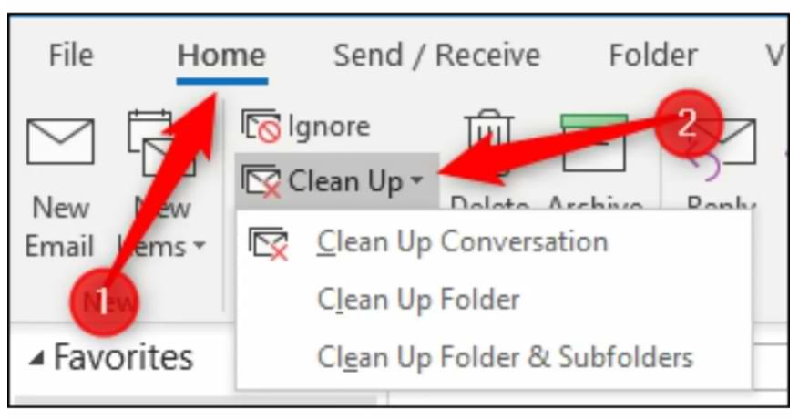 Cómo borrar conversaciones de correo electrónico en Microsoft Outlook