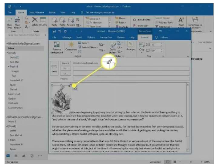 Cómo insertar imágenes en línea en mensajes de Outlook