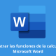 Cómo mostrar las funciones de la calculadora en Microsoft Word