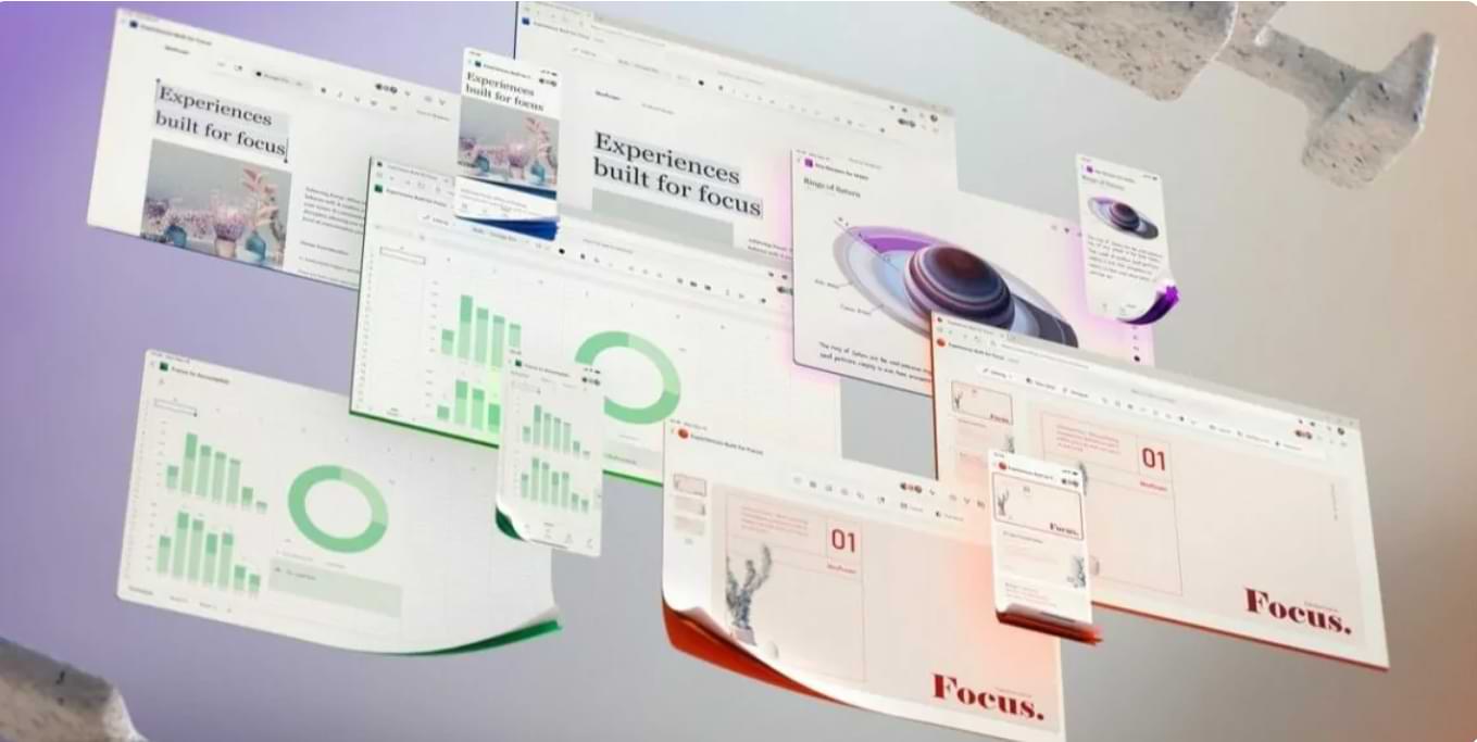Microsoft Office tiene una nueva interfaz de usuario futurista