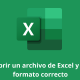 Cómo abrir un archivo de Excel y elegir el formato correcto