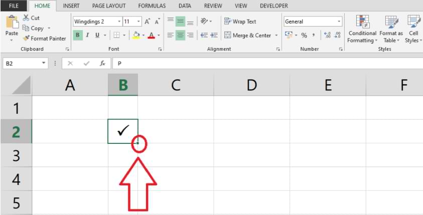 Cómo agregar una marca de verificación en Microsoft Excel
