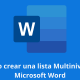 Cómo crear una lista Multinivel en Microsoft Word