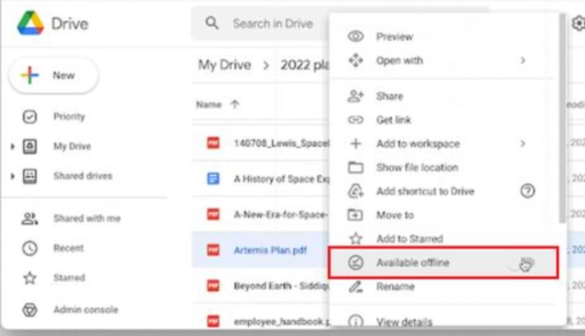 Cómo acceder a los archivos de Google Drive sin Internet, realmente fácil