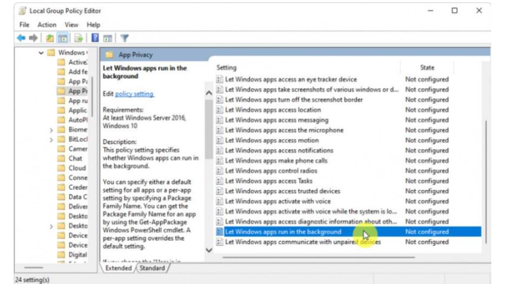 Cómo desactivar permanentemente las aplicaciones en segundo plano modernas en Windows 11