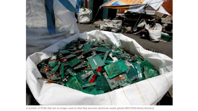 Se prevé que los residuos electrónicos alcancen los 57,4 millones de toneladas métricas en 2021