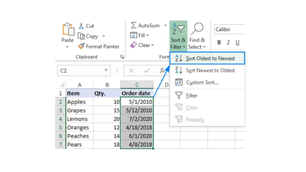 Cómo ordenar la fecha y la hora en Excel