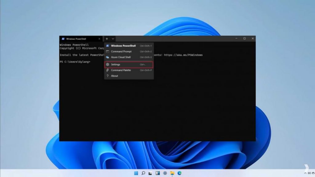 Cambiar el perfil predeterminado en la terminal de Windows