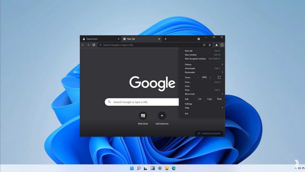 Cómo activar el menú de estilo de Windows 11 en Google Chrome 96