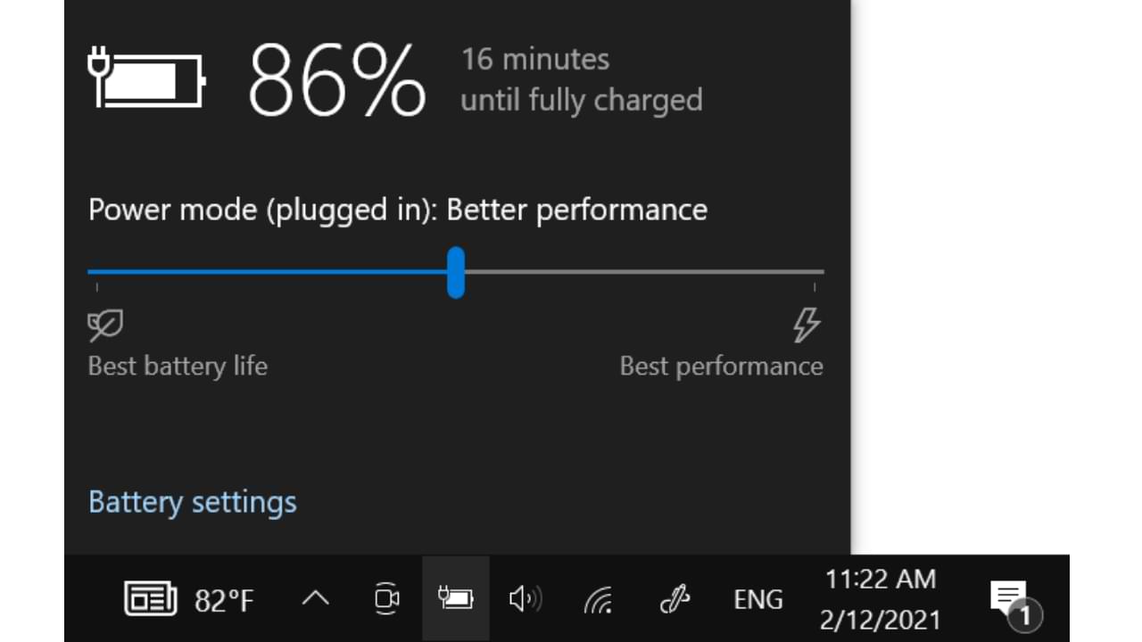 Cómo mostrar el icono de batería faltante en Windows 10
