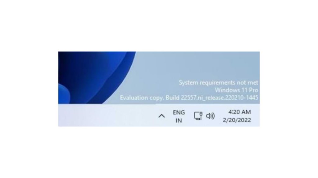 Eliminar la marca de agua Requisitos del sistema no cumplidos en Windows 11