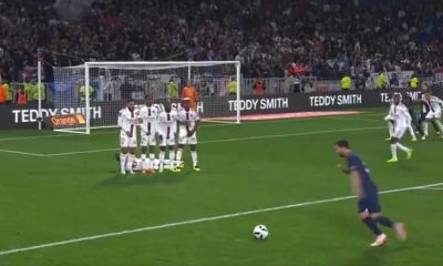 Video viral de tiro libre de Messi contra el Lyon, calidad de cámara como el juego FIFA 23