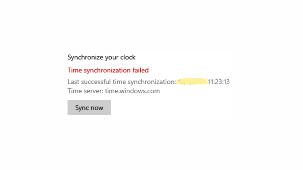 Cómo superar el error de sincronización de tiempo en Windows